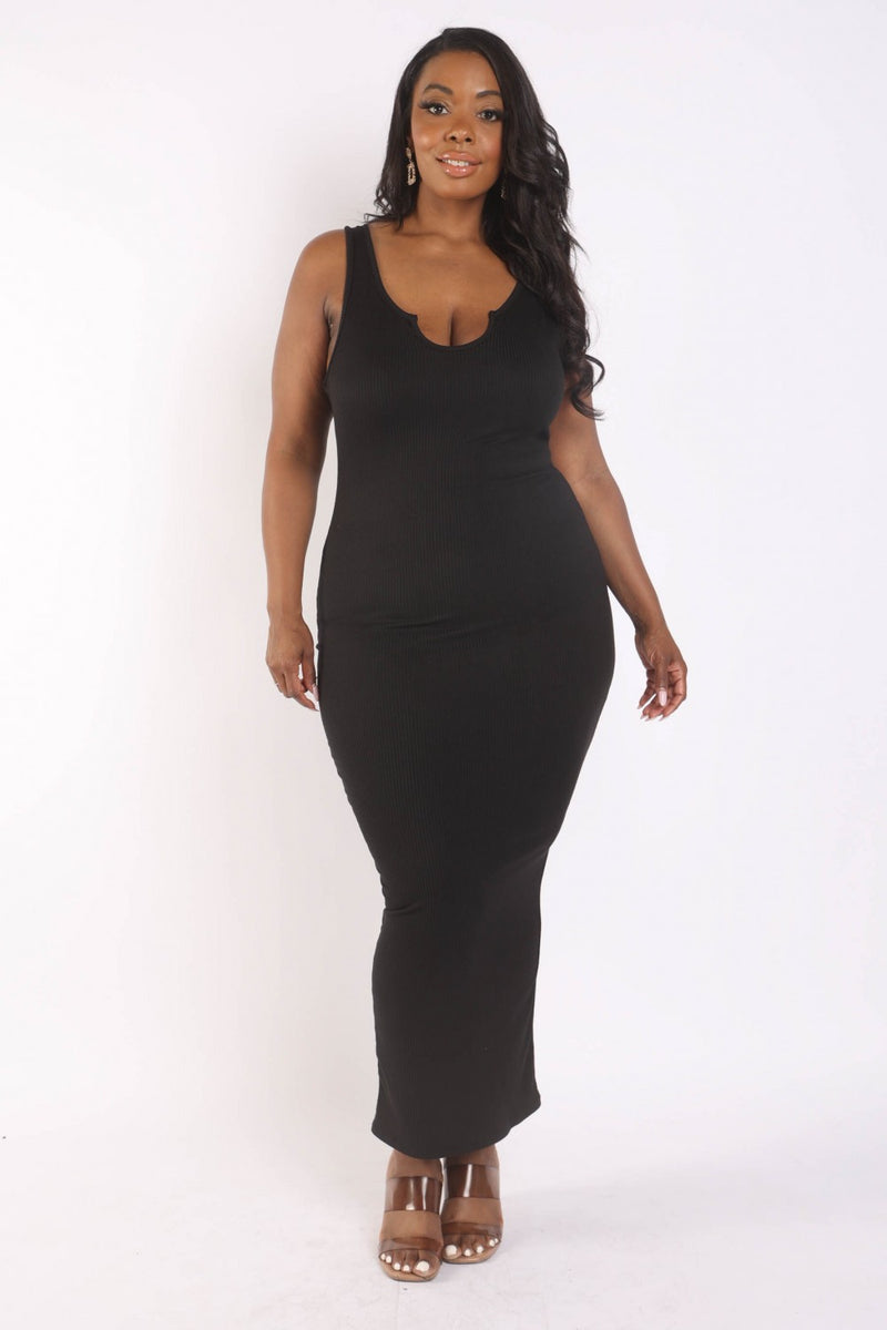 Plus Ribbed Bodycon Maxi Dress TrendsGlow Plus Ribbed Bodycon Maxi Dress TrendsGlow