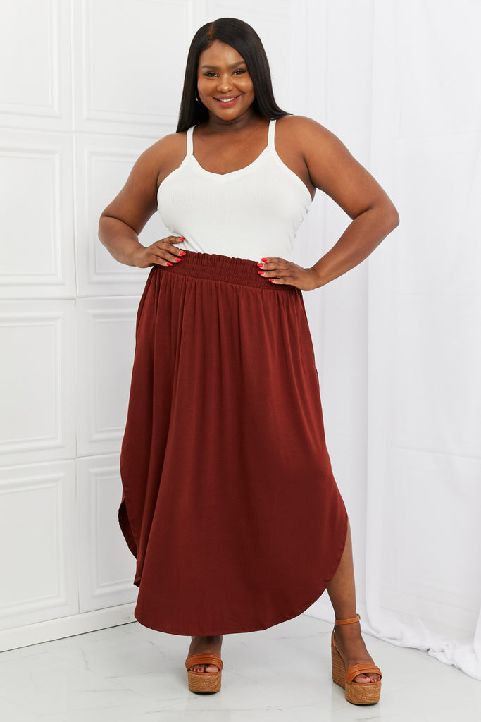 Solid Maxi Skirt with Slit - Casual and Chic Style