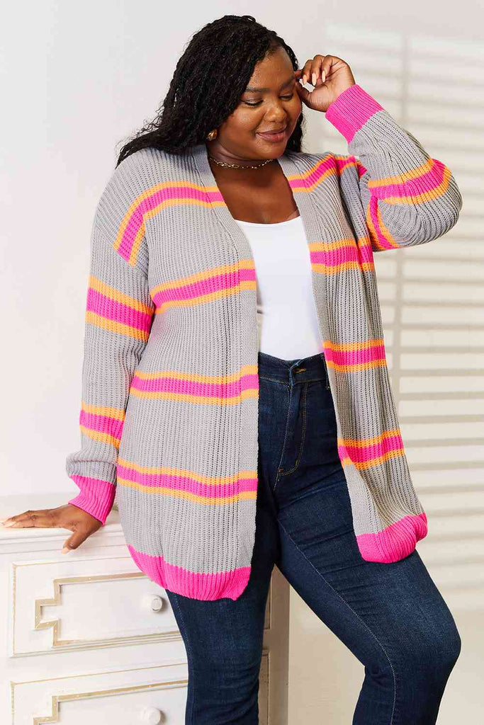 Ribbed Long-Sleeve Cardigan for Chic Comfort and Style