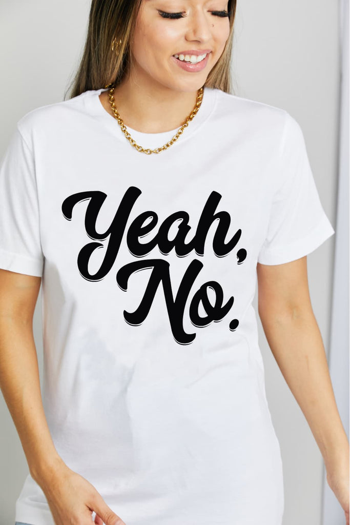 "Yeah, No" Graphic T-Shirt - Casual Style | 100% Cotton