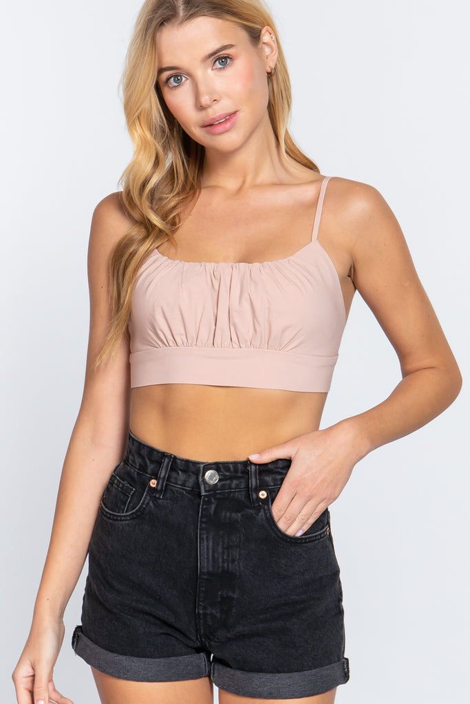 Cami Crop Top with Back Bow Tie